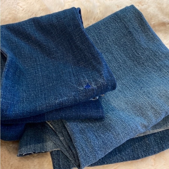 Large bag of denim cutoff pieces of fabric to use as patches or make other items - Picture 1 of 1